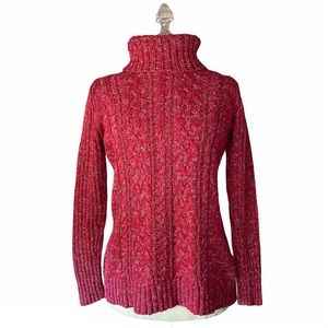 Motherhood Maternity Cable Knit Turtleneck Sweater